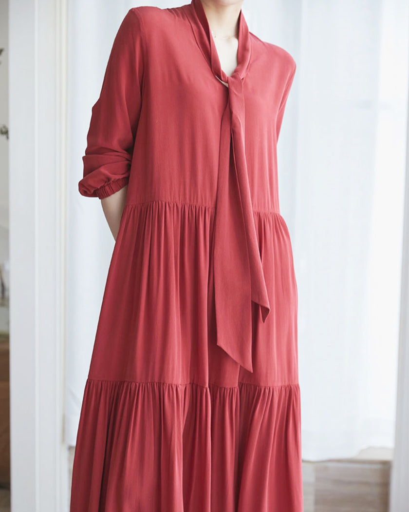 19 Momme Long Loose Dress
