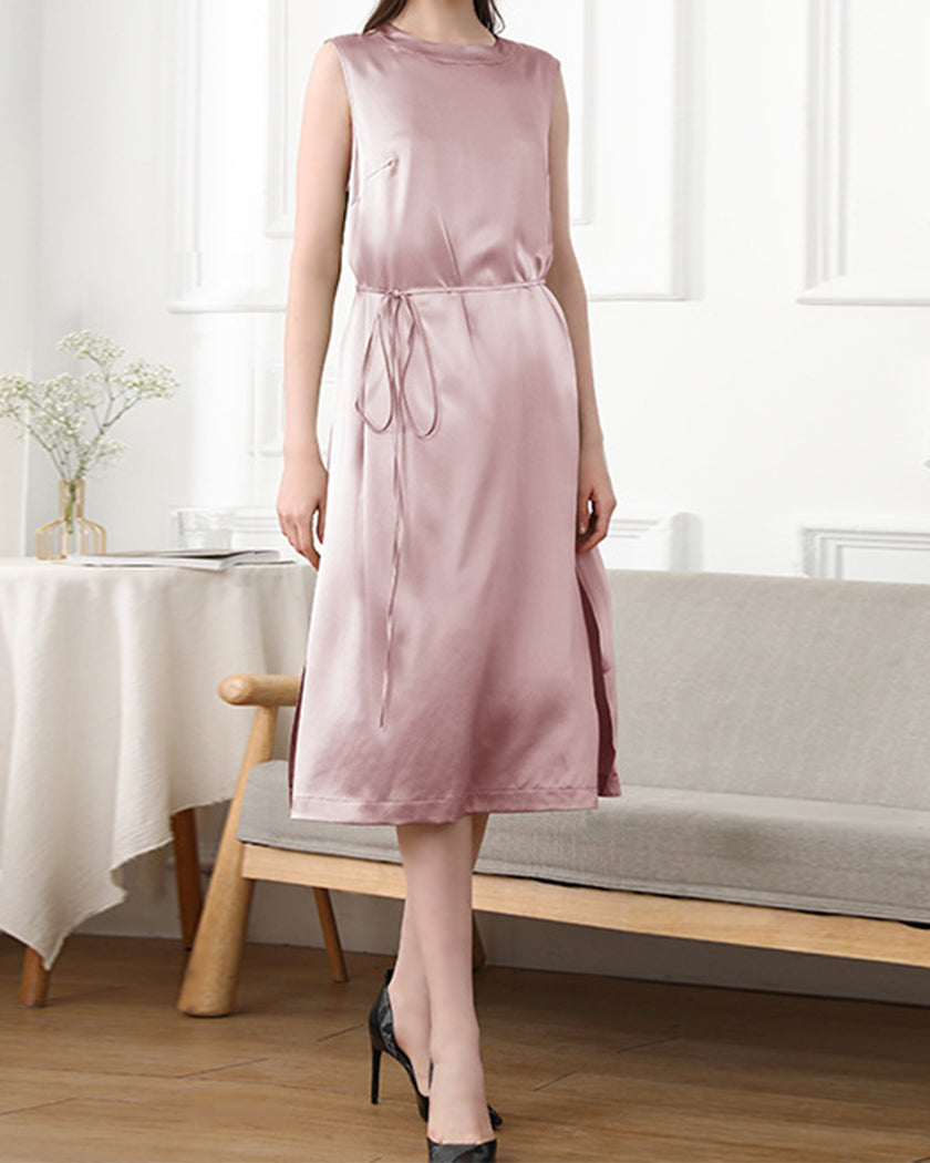 22 Momme Sleeveless Home Silk Dress